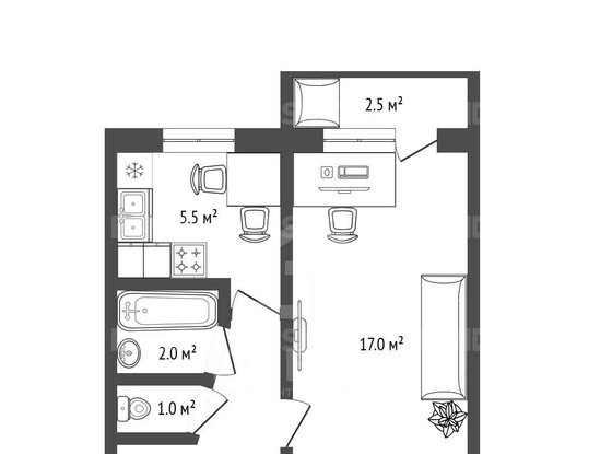 Продажа однокомнатной квартиры - Бухарестская улица, д.72, корп.2