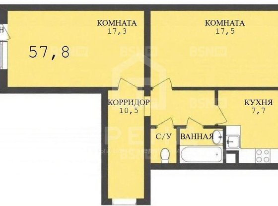 Продажа двухкомнатной квартиры - Искровский проспект, д.20