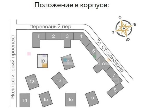 Продажа однокомнатной квартиры в новостройке - Малоохтинский проспект, д.68 
