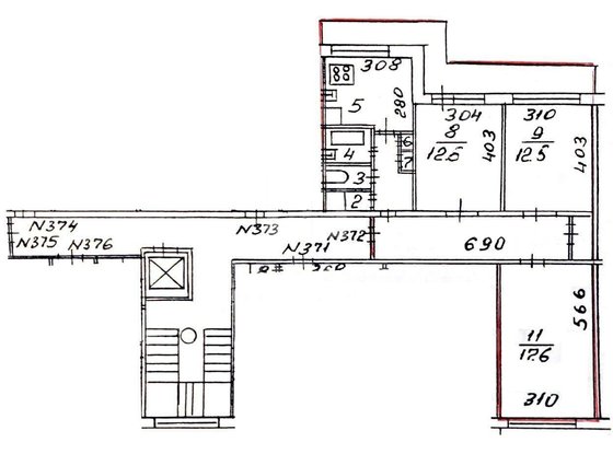 Продажа трехкомнатной квартиры - Культуры проспект, д.22, корп.1