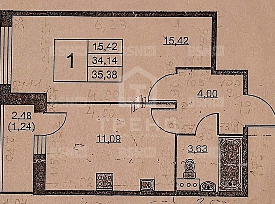 Продажа однокомнатной квартиры - Русановская улица, д.20, корп.1 стр 1