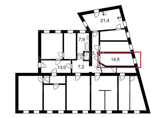 Продажа комнаты в шестикомнатной квартире - Загородный проспект, д.21, корп.23 