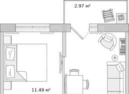 Продажа однокомнатной квартиры в новостройке - Ленинградская область, д. Новосаратовка, улица Романтиков, дом 1, корпус 5
