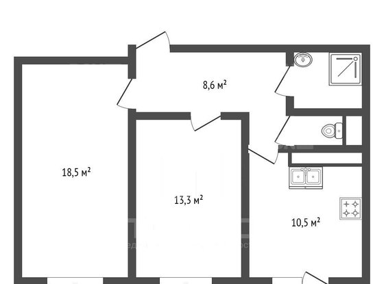 Продажа двухкомнатной квартиры - Героев проспект, д.25, корп.1