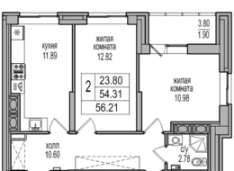 Продажа двухкомнатной квартиры в новостройке - Толубеевский проезд, д. 32