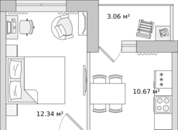 Продажа однокомнатной квартиры в новостройке - ул. Белоостровская, д. 10, корпус 3