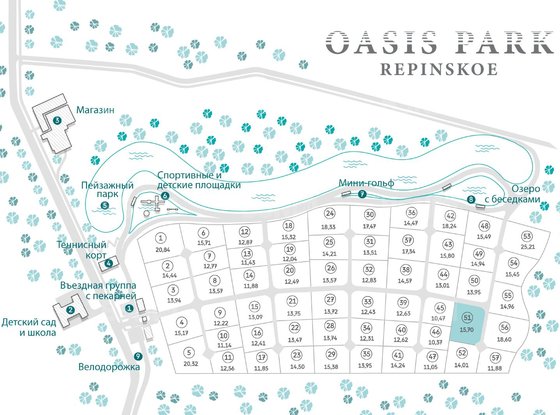 Продажа участка - коттеджный поселок Оазис Парк Репинское, Оазис Парк Репинское кп