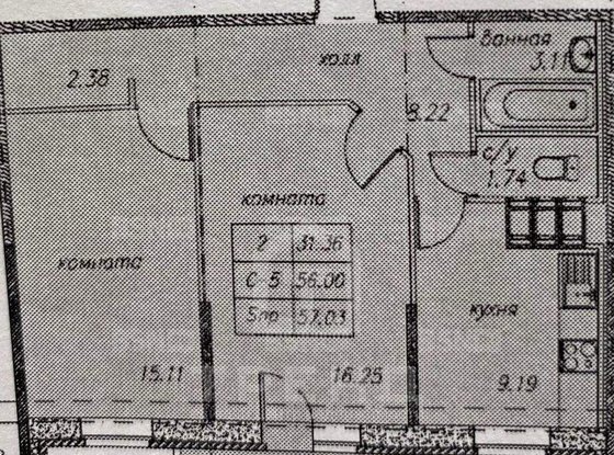 Продажа двухкомнатной квартиры - поселок Парголово, Заречная улица, д.37