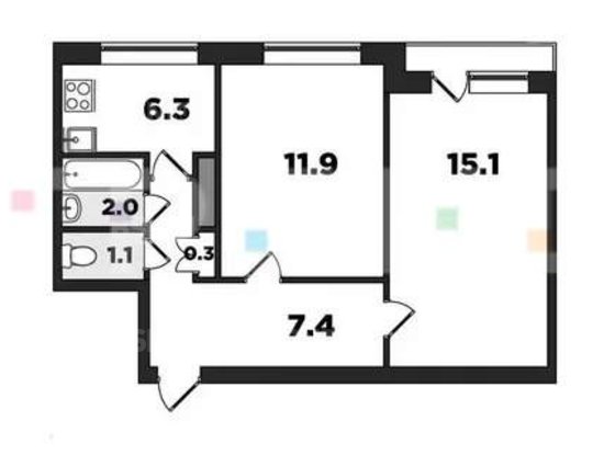 Продажа двухкомнатной квартиры - Стачек проспект, д.105, корп.2 литера И 