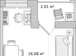 Продажа квартиры студии в новостройке - Ленинградская область, д. Новосаратовка, улица Романтиков, дом 1, корпус 5