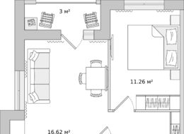 Продажа однокомнатной квартиры в новостройке - Ленинградская область, д. Новосаратовка, улица Романтиков, дом 1, корпус 5