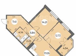 Продажа двухкомнатной квартиры в новостройке - Санкт-Петербург, Ленинский пр., уч. 270 (северо-западнее пересечения ул. Доблести и ул. Маршала Захарова) 