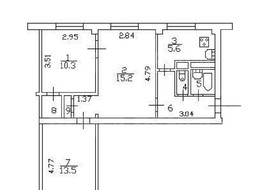 Продажа трехкомнатной квартиры - Санкт-Петербург, Колпинский район, Колпино г., Колпинский, Павловская ул., д.54 