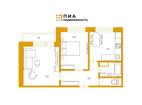 Продажа двухкомнатной квартиры - Энгельса проспект, д.132, корп.1 литера А 
