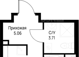Продажа однокомнатной квартиры в новостройке - Ленинградская область, Всеволожский муниципальный район, Свердловское городское поселение, дер. Новосаратовка 