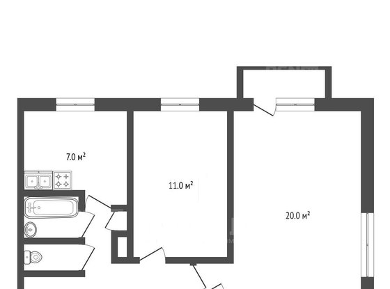 Продажа двухкомнатной квартиры - Руставели улица, д.2, корп.2 