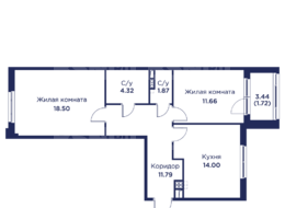 Продажа двухкомнатной квартиры в новостройке - г. Санкт-Петербург, внутригородское муниципальное образование Санкт-Петербурга город Кронштадт, Цитадельская дорога, участок 10 