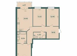 Продажа трехкомнатной квартиры в новостройке - г. Санкт-Петербург, Воронежская улица, участок 45 