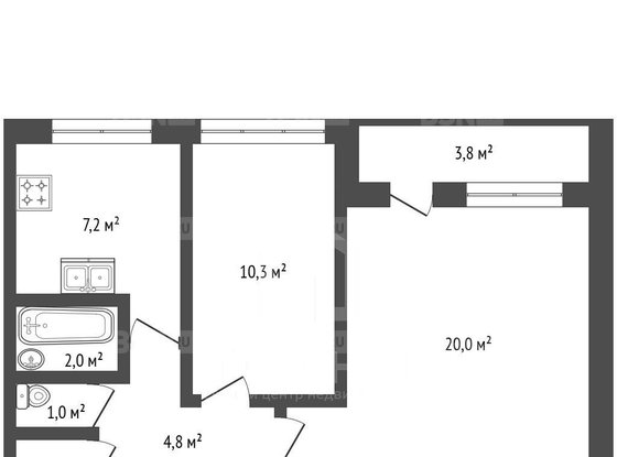 Продажа двухкомнатной квартиры - Подвойского улица, д.36, корп.1 