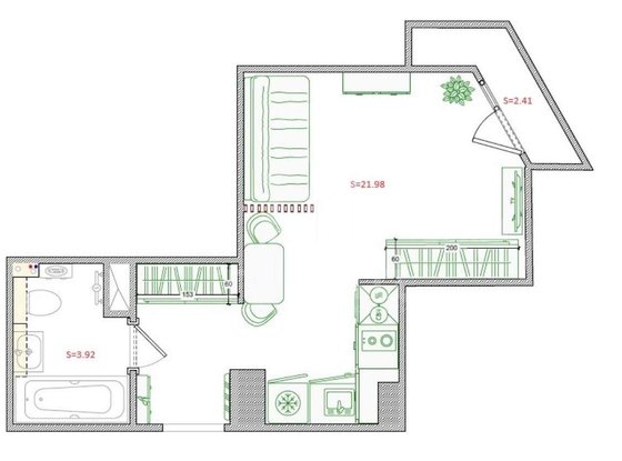 Продажа однокомнатной квартиры - Заневский проспект, д.42, стр1 