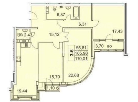 Продажа трехкомнатной квартиры - Варшавская улица, д.51, корп.1 