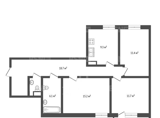 Продажа трехкомнатной квартиры - Большеохтинский проспект, д.15, корп.2 стр 1 
