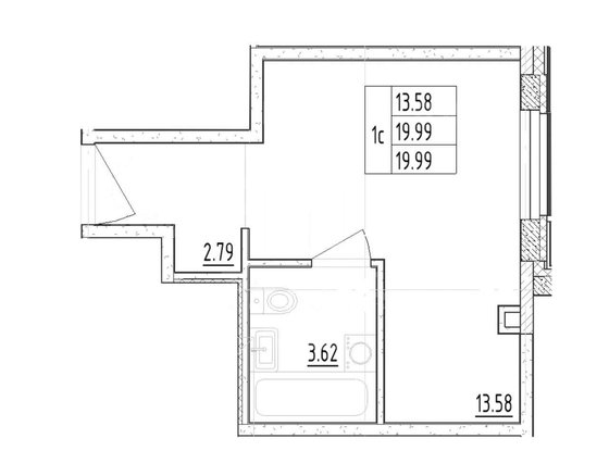Продажа однокомнатной квартиры - Матроса Железняка улица, д.1, а 