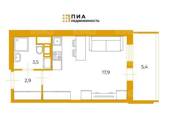 Продажа однокомнатной квартиры - Ветеранов проспект, д.175, корп.4 