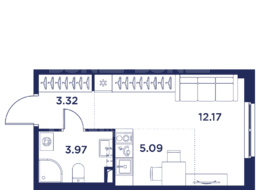 Продажа квартиры студии в новостройке - г. Санкт-Петербург, внутригородское муниципальное образование Санкт-Петербурга город Кронштадт, Цитадельская дорога, участок 10 