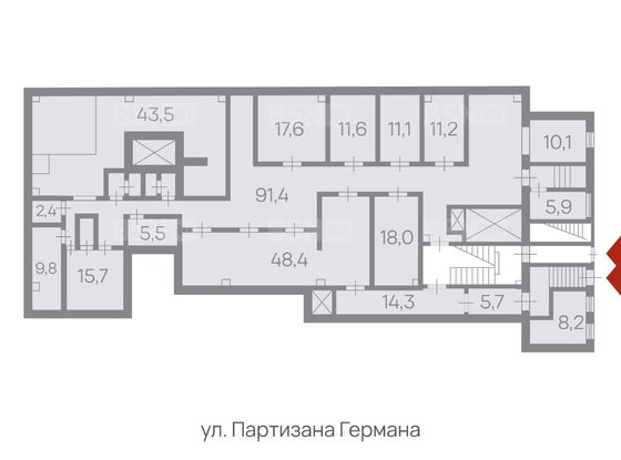 Продажа офиса - Партизана Германа улица, д.22, литера А 