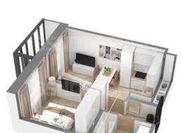 Продажа однокомнатной квартиры в новостройке - г. Санкт-Петербург, 3-я Конная Лахта, участок 9, (северо-восточнее дома 45, литера Д по 3-ей Конной Лахте) 