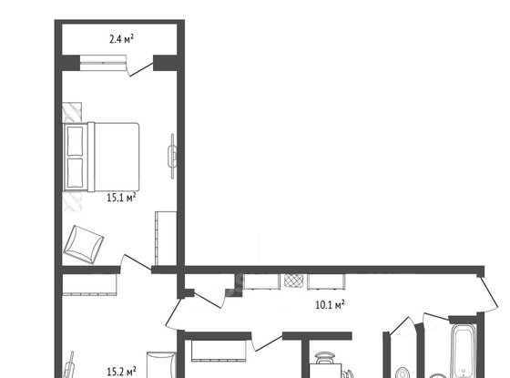 Продажа трехкомнатной квартиры - Белградская улица, д.10, корп.1 