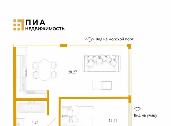 Продажа двухкомнатной квартиры -  д.1 