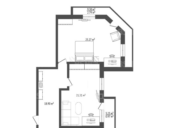 Продажа двухкомнатной квартиры - Композиторов улица, д.10 