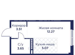 Продажа квартиры студии в новостройке - г. Санкт-Петербург, внутригородское муниципальное образование Санкт-Петербурга город Кронштадт, Цитадельская дорога, участок 10 