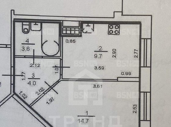 Продажа однокомнатной квартиры - Русановская улица, д.17, корп.2 
