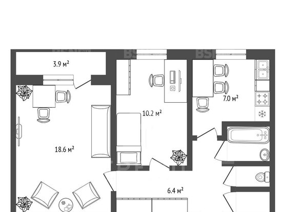 Продажа двухкомнатной квартиры - Хасанская улица, д.24, литера В 