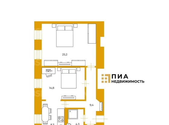 Продажа двухкомнатной квартиры - Большая Зеленина улица, д.13 
