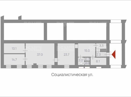 Продажа офиса - Социалистическая улица, д.1/32, литера А 