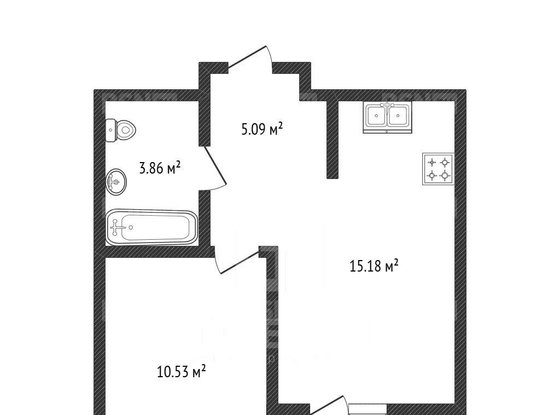 Продажа однокомнатной квартиры - деревня Новосаратовка, Первых ул, д.4, корп.1 
