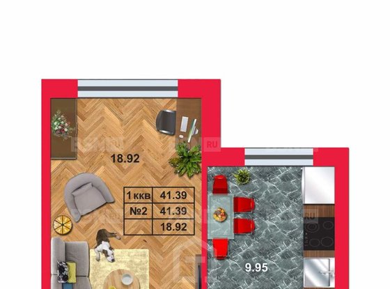 Продажа однокомнатной квартиры - поселок Лисий Нос, Ивановская улица, д.10 