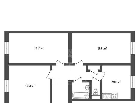 Продажа трехкомнатной квартиры - Тореза проспект, д.13 