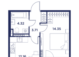 Продажа однокомнатной квартиры в новостройке - г. Санкт-Петербург, внутригородское муниципальное образование Санкт-Петербурга город Кронштадт, Цитадельская дорога, участок 10 