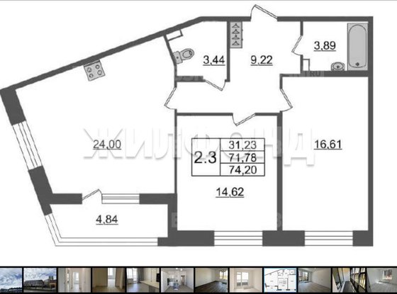 Продажа двухкомнатной квартиры - Уральская улица, д.23, корп.3 