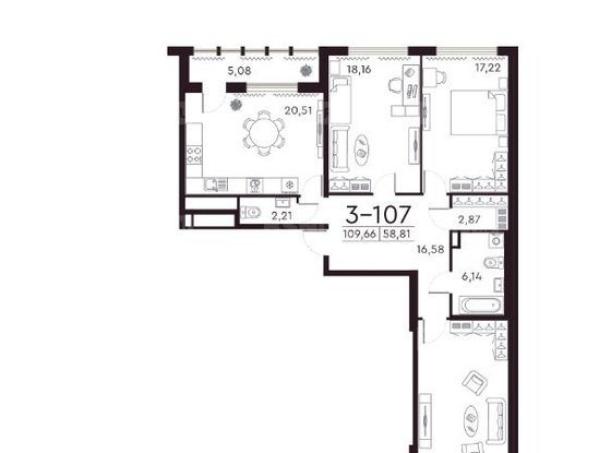 Продажа трехкомнатной квартиры - Петровский проспект, д.22, корп.2 стр 1 