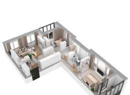 Продажа трехкомнатной квартиры в новостройке - ул. Заречная, д. 52, корп. 2 
