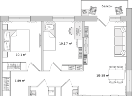 Продажа двухкомнатной квартиры в новостройке - Ленинградская область, д. Новосаратовка, улица Романтиков, дом 3, корпус 6 