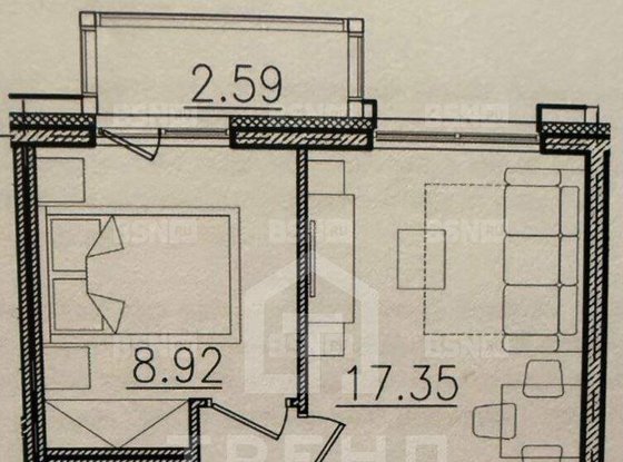 Продажа однокомнатной квартиры - Комендантский проспект, д.58, корп.1 
