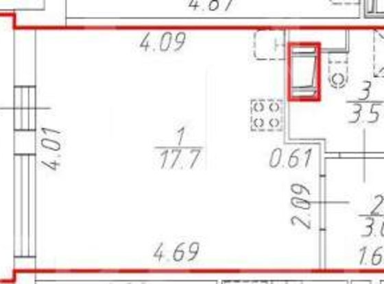 Продажа однокомнатной квартиры - Арцеуловская аллея, д.19 