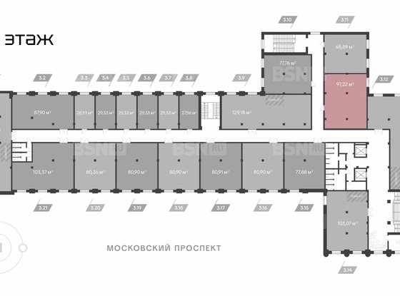 Продажа офиса - Московский проспект, д.114 